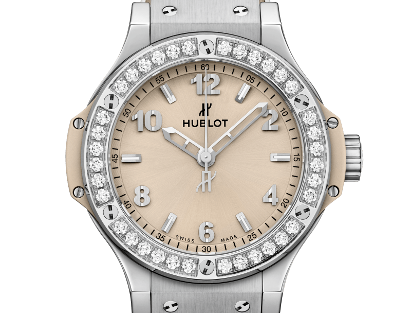 Hublot Big Bang Diamonds 38mm — Satin-finished Beige Sunray