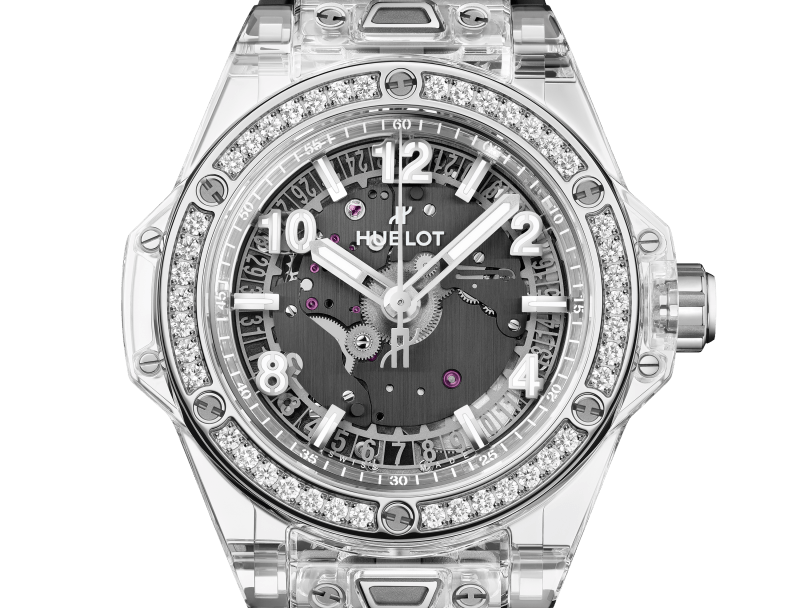 Hublot Big Bang One Click Sapphire Diamonds Black Dial 39mm — White