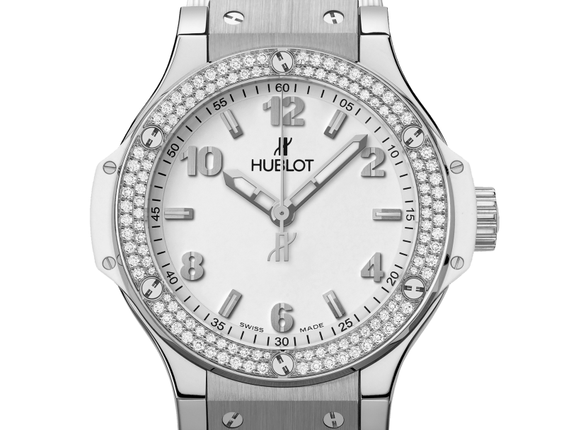 Hublot Big Bang Original Steel Diamonds 38mm — White Dial
