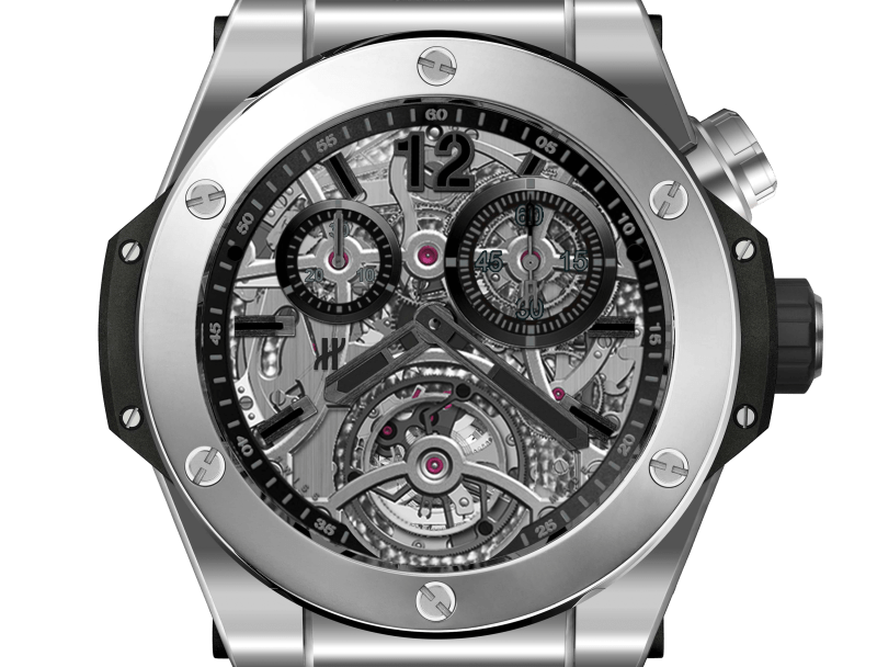 Hublot Big Bang Tourbillon Chronograph Cathedral Minute Repeater Polished Titanium 45mm — Grey