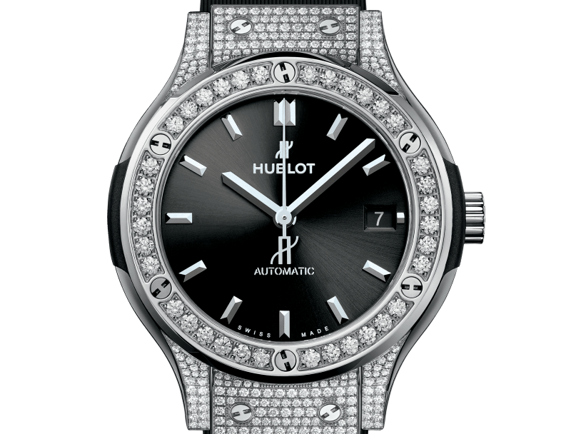 Hublot Classic Fusion Titanium Pave — Black
