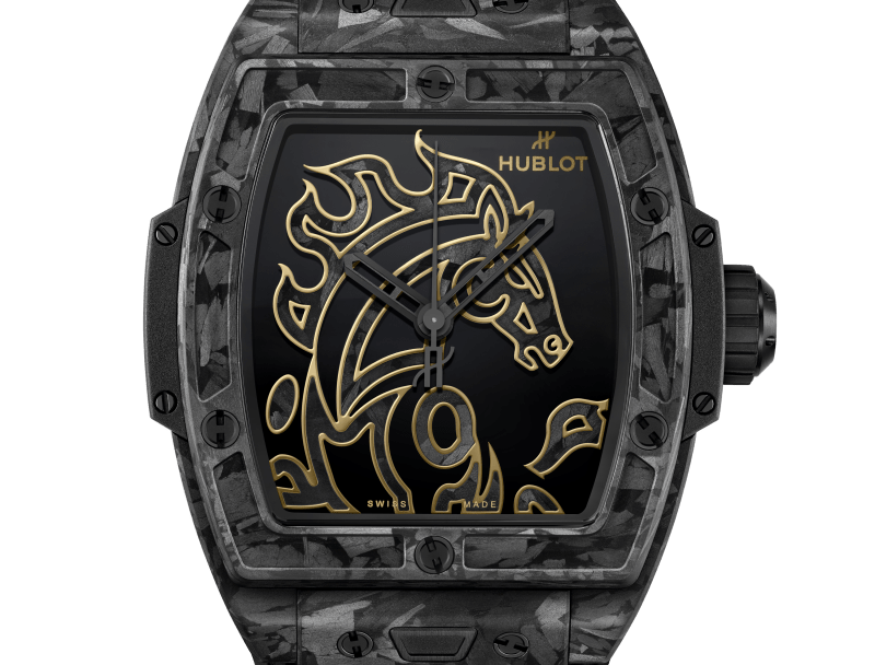 Hublot Spirit of Big Bang Year of Horse Frosted Carbon 42mm — Black