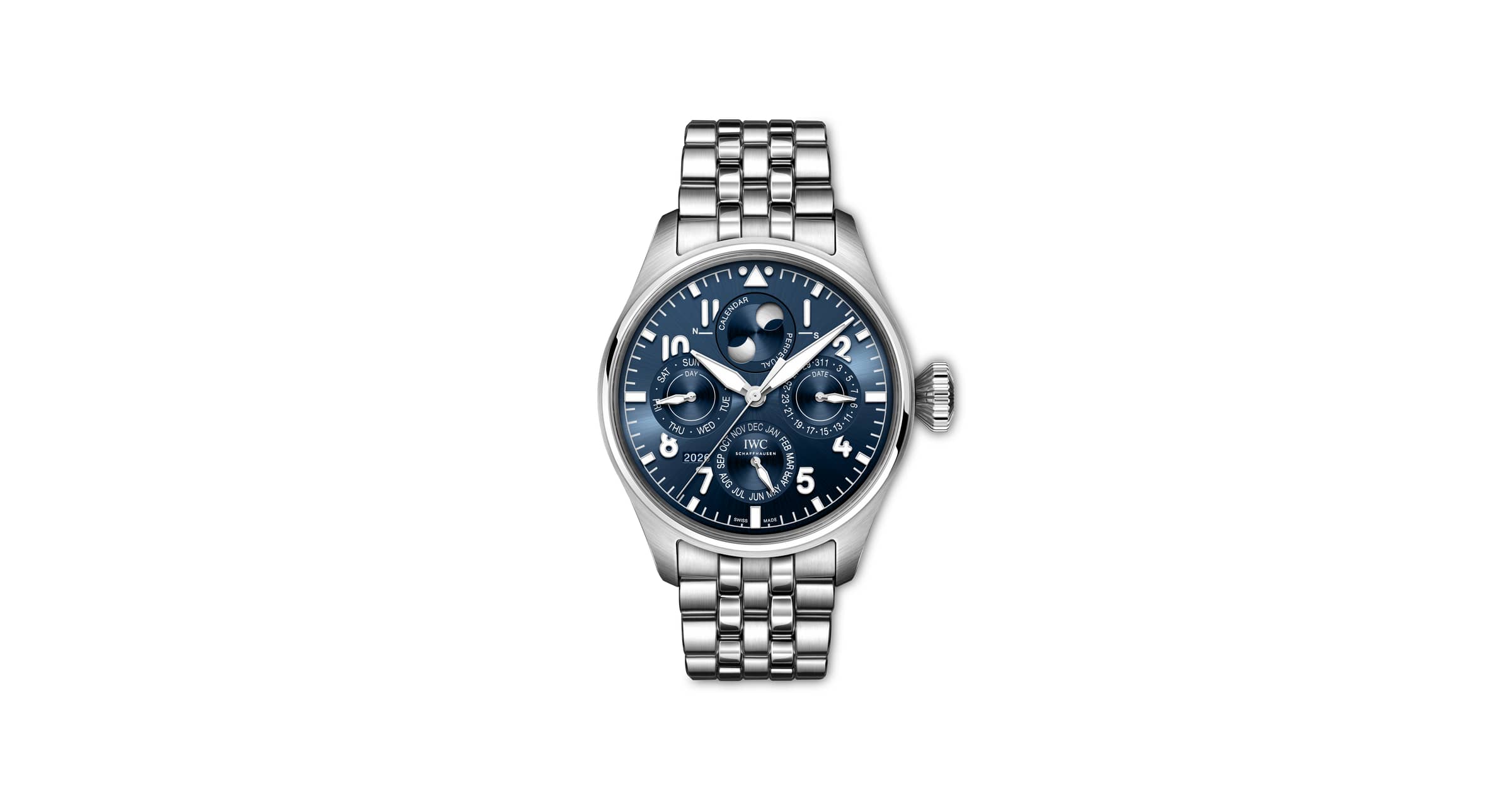 IWC Schaffhausen Iw329602 Big Pilots Watch Perpetual Calendar Proset — Blue