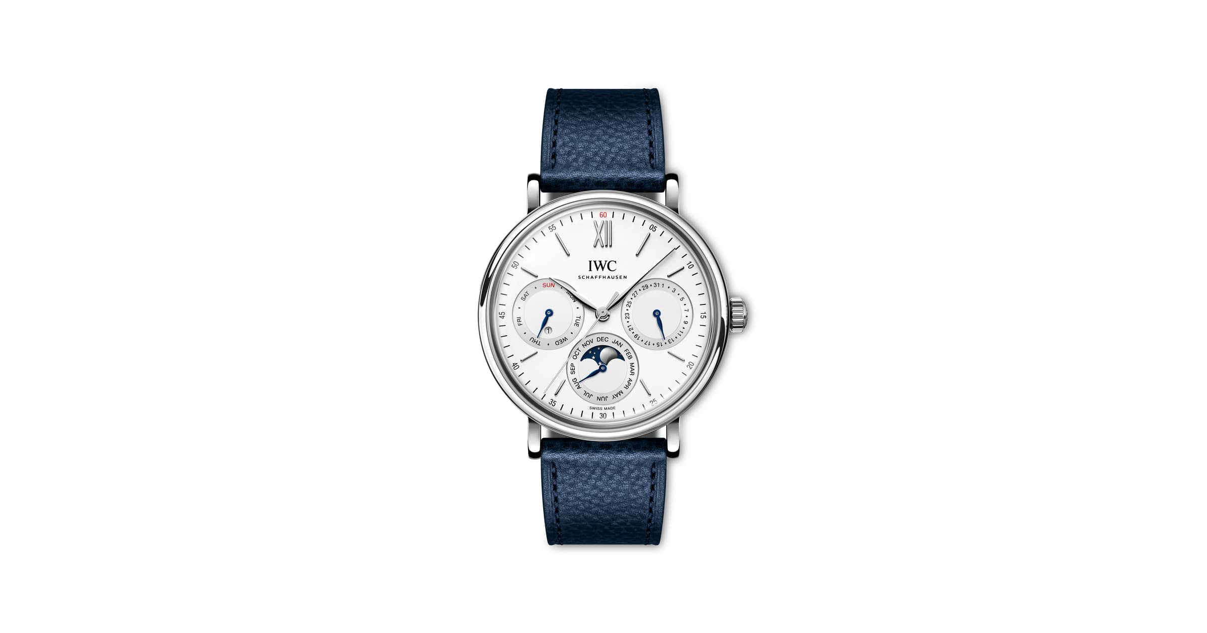 IWC Schaffhausen Iw344602 Portofino Perpetual Calendar — Silver