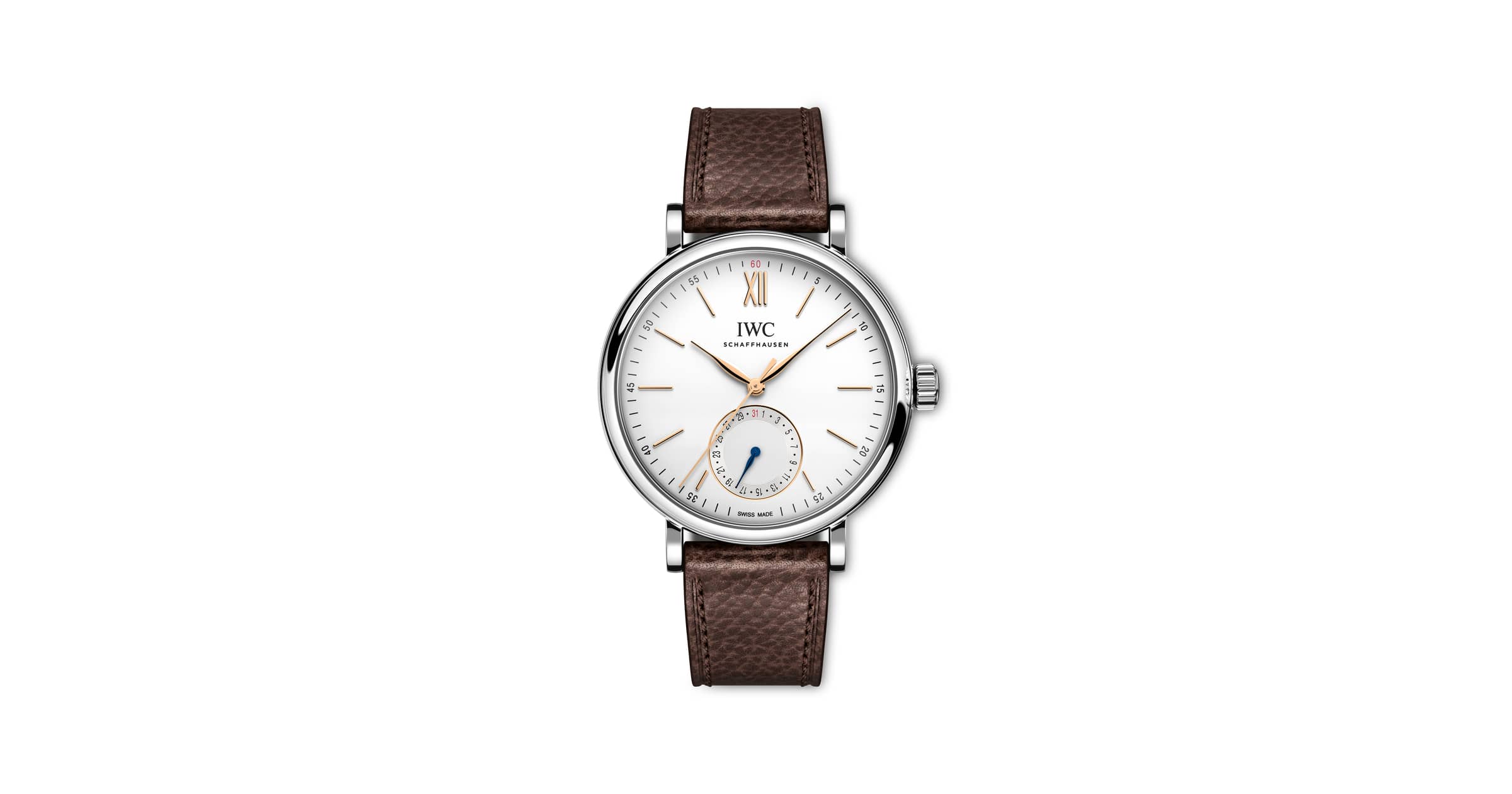 IWC Schaffhausen Iw359201 Portofino Pointer Date — Silver Plated