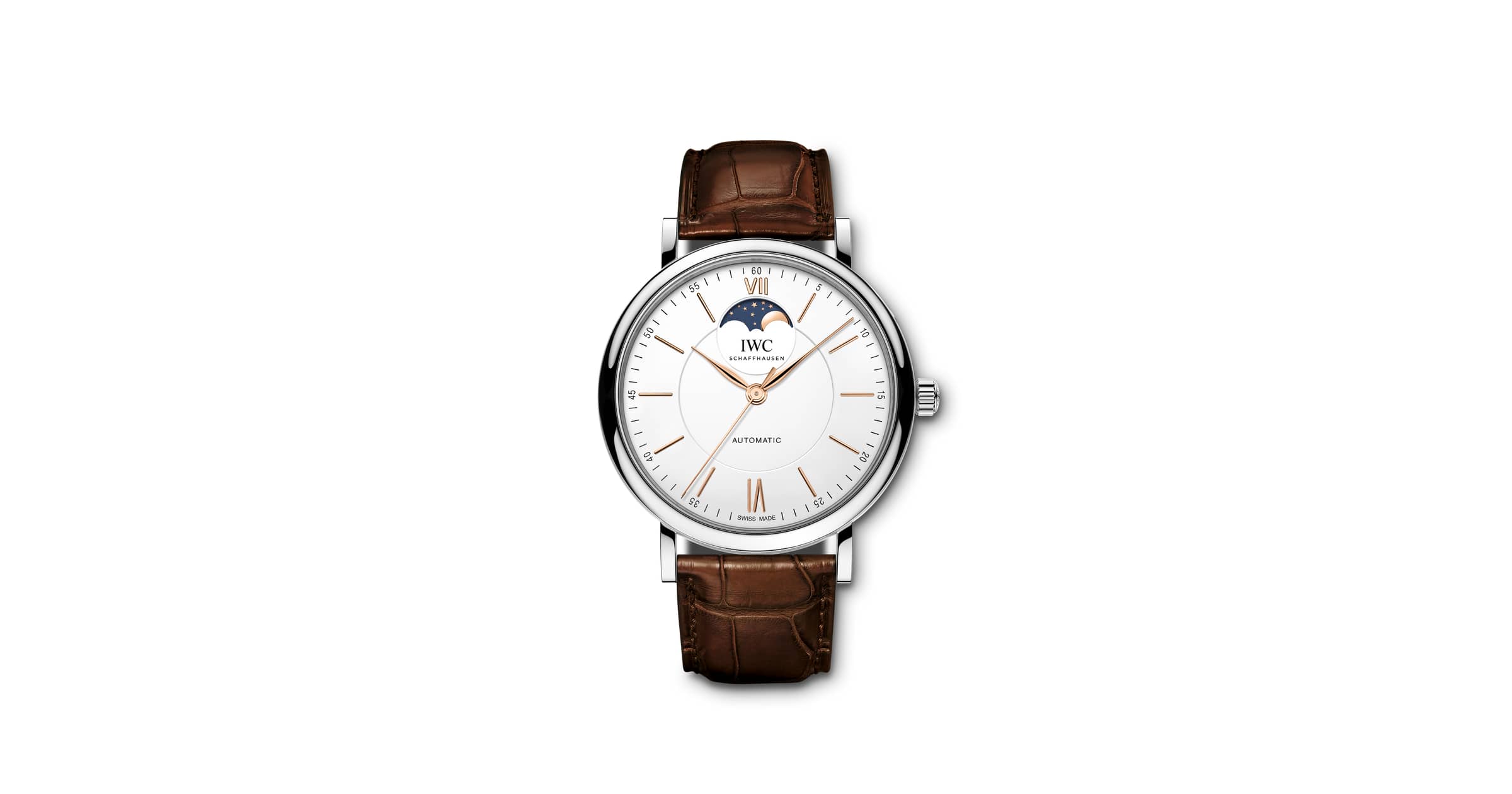 IWC Schaffhausen Iw459403 Portofino Automatic Moon Phase — Silver