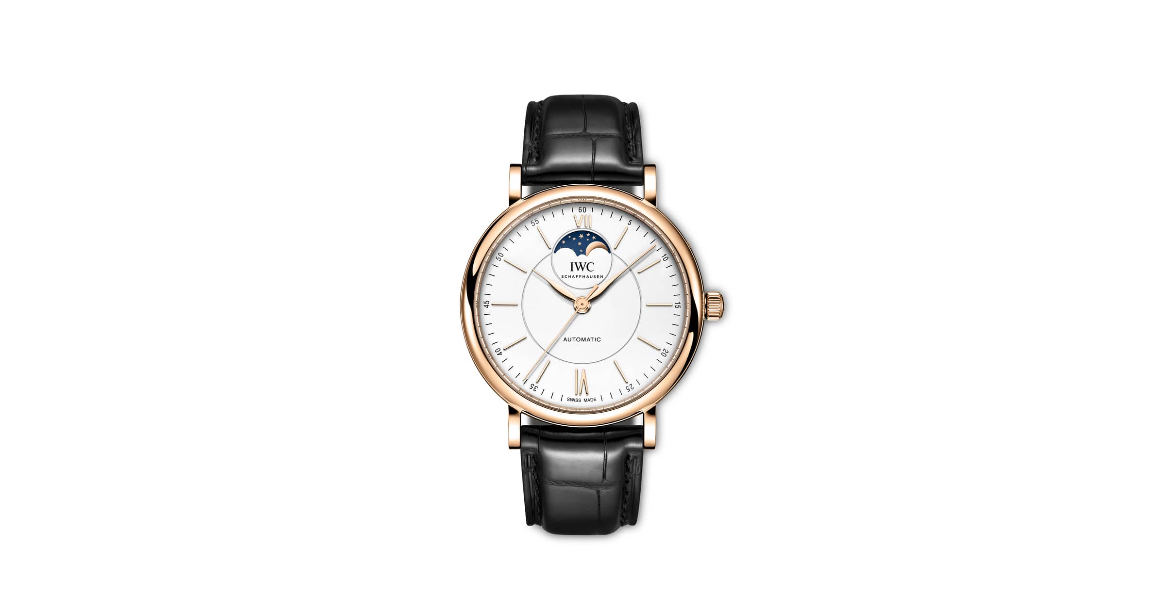 IWC Schaffhausen Iw459403 Portofino Automatic Moon Phase — Silver