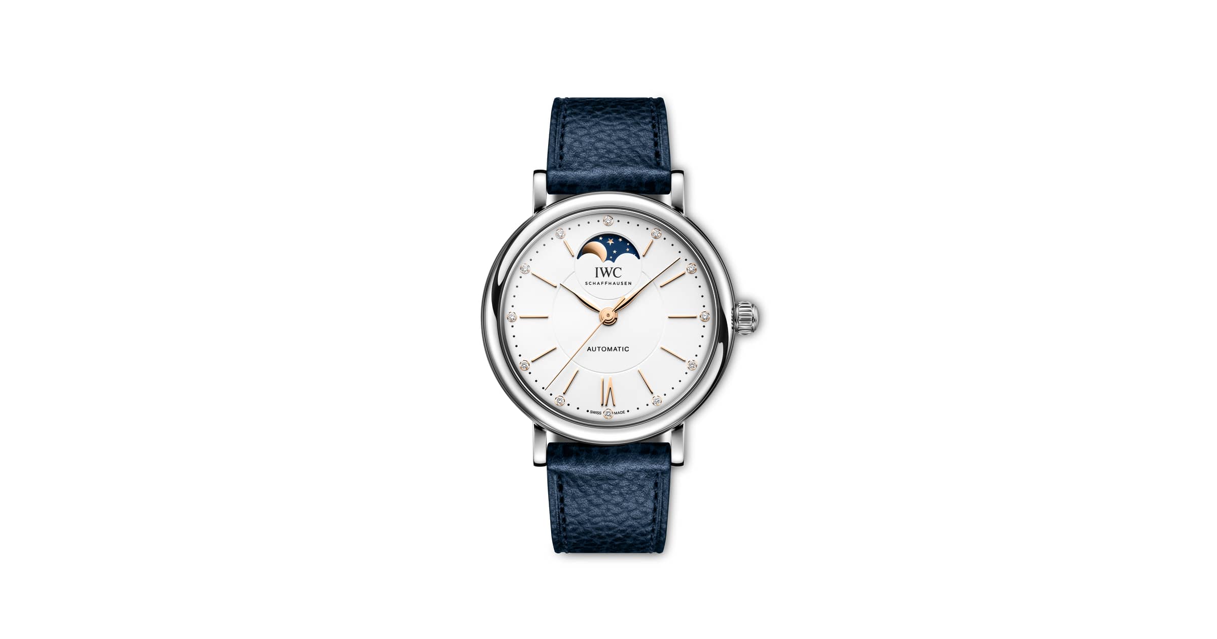 IWC Schaffhausen Iw659602 Portofino Automatic Moon Phase — Silver