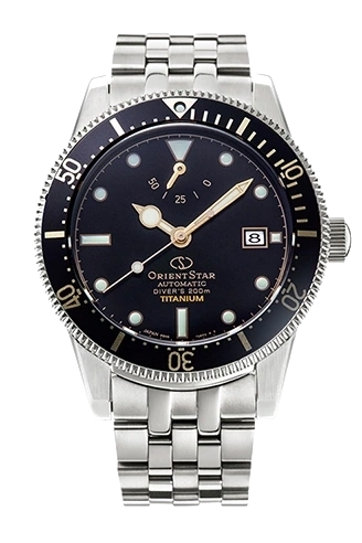 Orient Star M42 Diver 1964 2nd Edition F6 Date 200m Titanium — Charcoal Grey