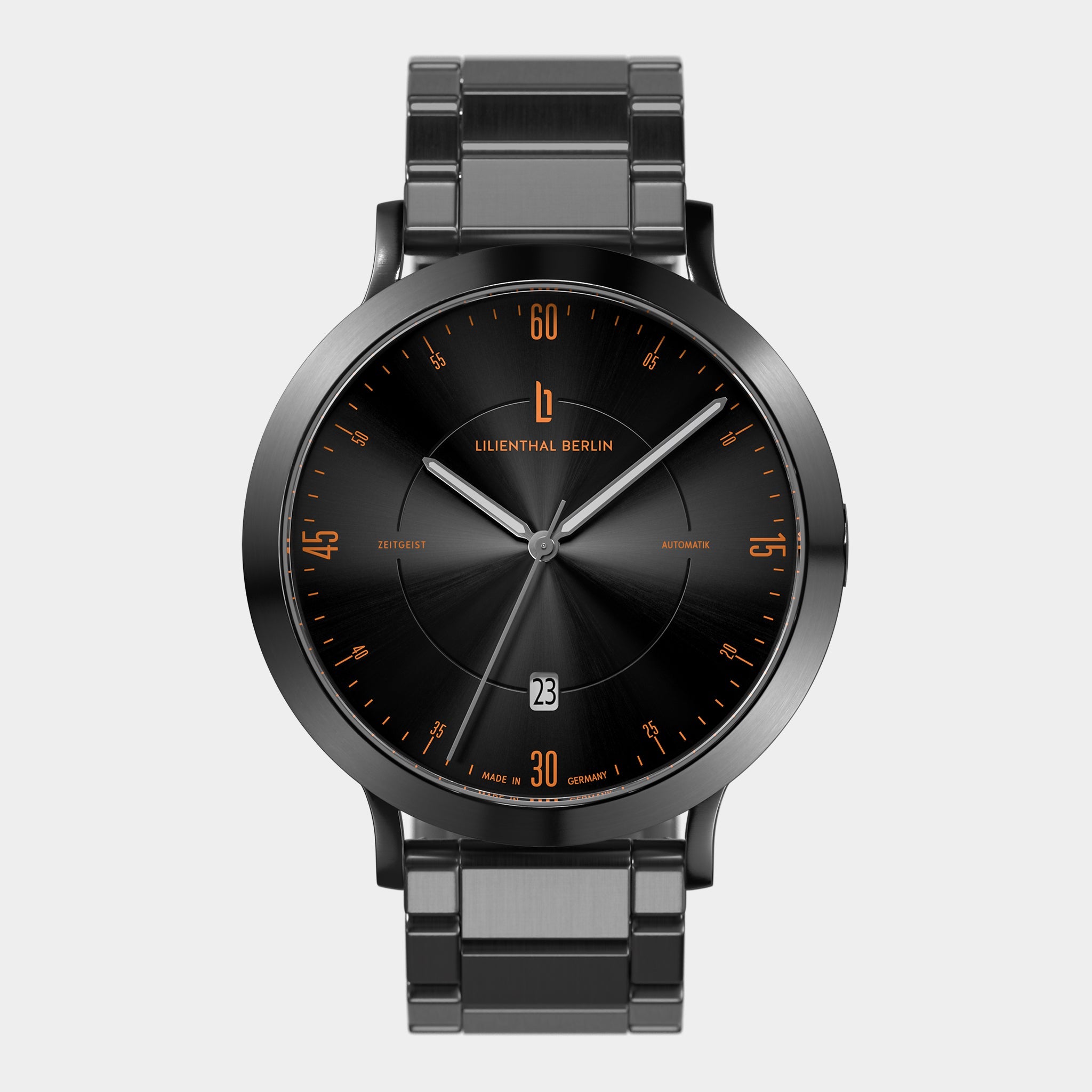 Lilienthal Berlin Zeitgeist Automatik – Dark Silver Orange