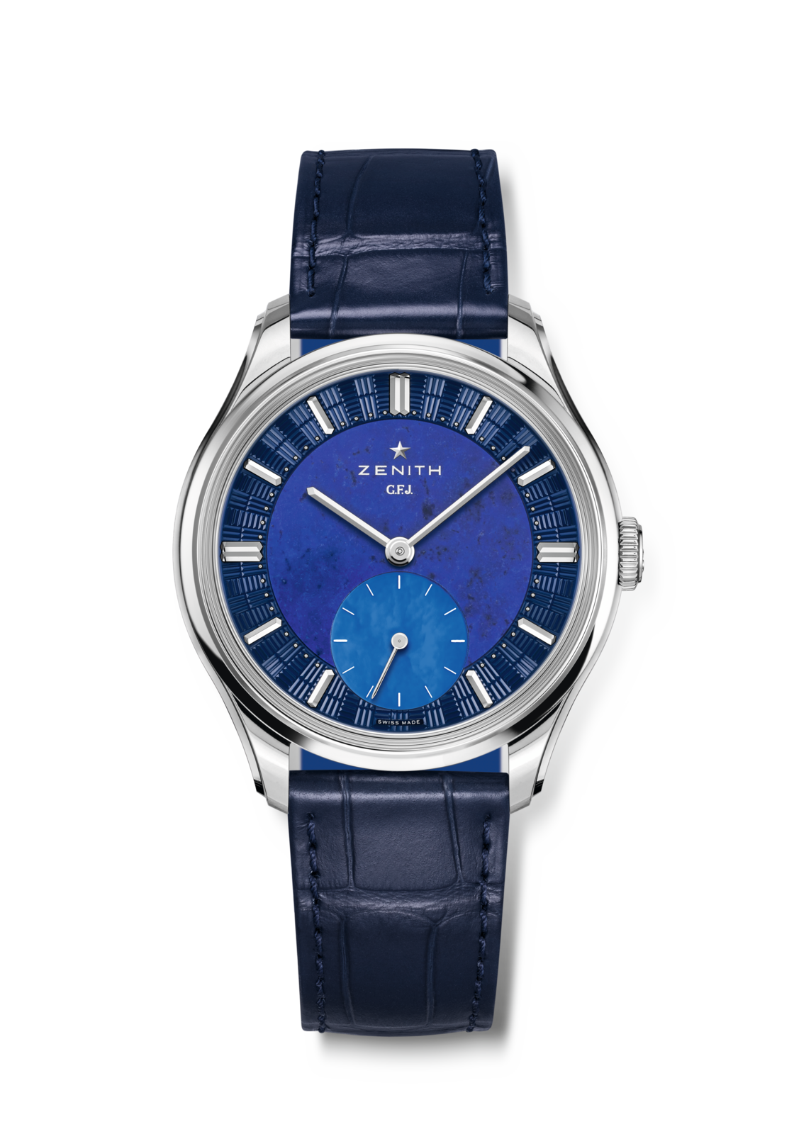 Zenith G F — Brick Motif Guilloché With Lapis Lazuli Center & Mother-of-p